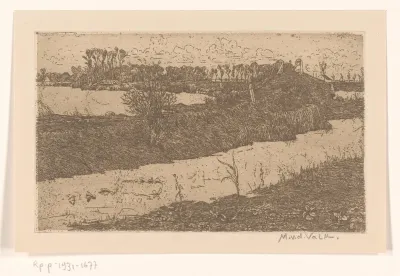 Dijk langs een rivier