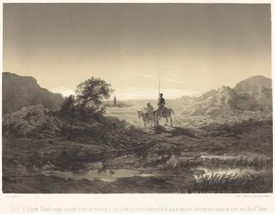 Dijolé D. Quijote: sancho amigo, la noche se nos va entrando...