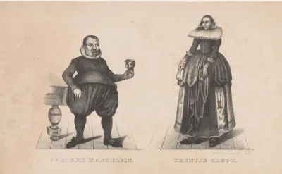 Dikke kastelein en Trijntje Groot