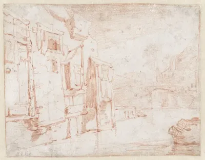 Dilapidated Buildings beside Water