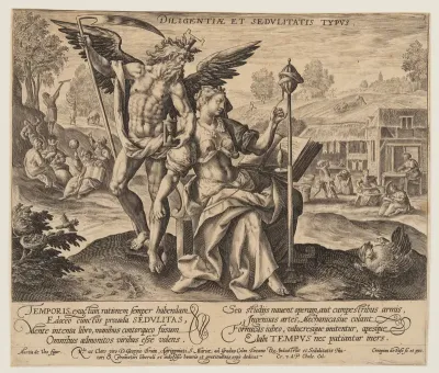 Diligentiae et Sedulitatis Typus, from Time with Virtues and Vices