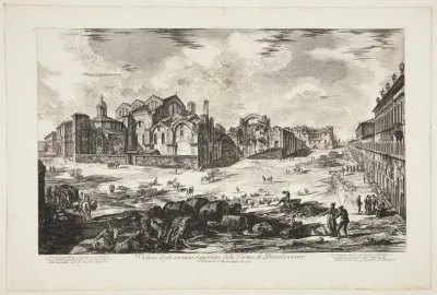Diocletian's termer, nu bygget sammen med kirken Santa Maria degli Angeli