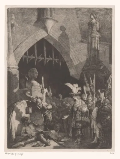 Diogenes en Alexander de Grote