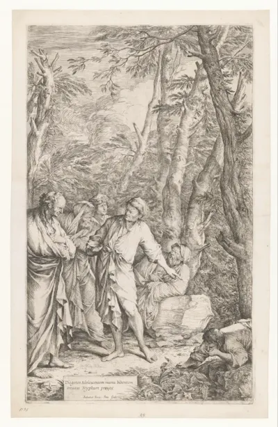 Diogenes ziet een jongen drinken