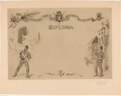 Diploma van de brandweer te Antwerpen