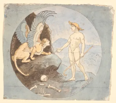 Ødipus og sfinxen