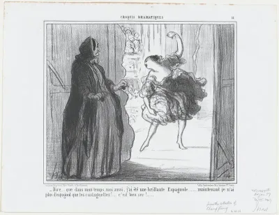 Dire que dans mon temps, moi aussi..., from Croquis Parisiens, published in Le Charivari, January 24, 1857