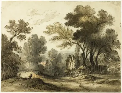 Dirt Road Landscape (recto); Landscape (verso)