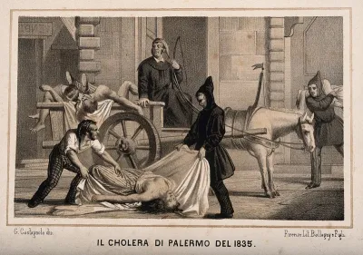 Disposal of dead bodies during the cholera epidemic of 1835 in Palermo