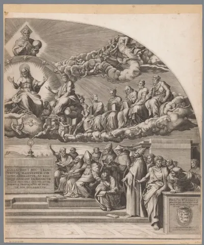 Dispuut over het Heilige Sacrament (rechterdeel)