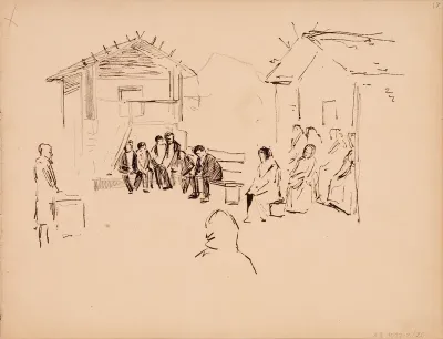 Divine Service in the Uusimaa Archipelago, sketch