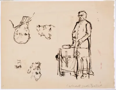 Divine Service in Uusimaa Archipelago, sketches for the priest