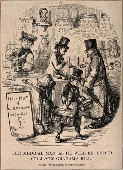 Doctors reduced to drinking in a seedy public house: representing the effect of the various Reform bills introduced by Sir James Graham