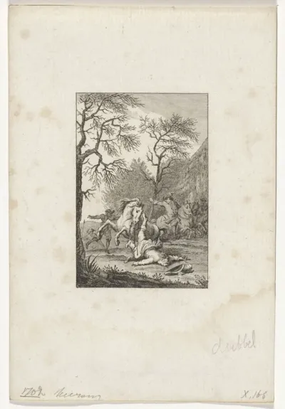 Dodelijke val van Willem III tijdens een jachtpartij, 1702