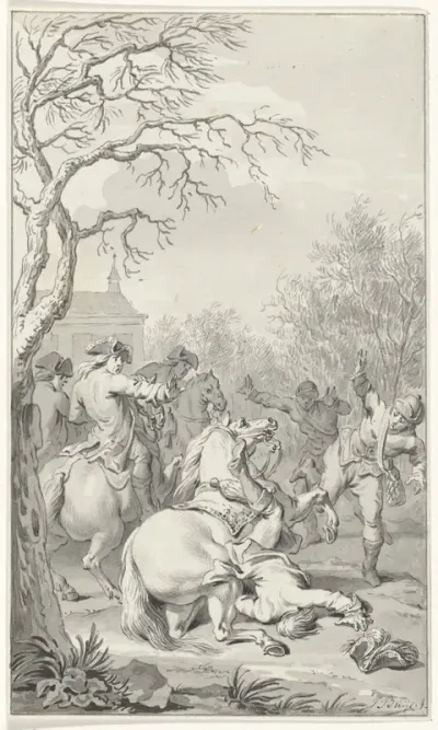 Dodelijke val van Willem III van zijn paard, 4 maart 1702