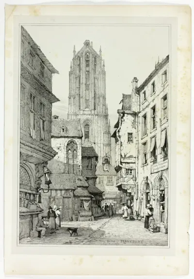 Dome, Francfort, from Facsimiles of Sketches made in Flanders and Germany