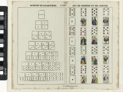 Domino en kaartspel / Jeu de domino et de cartes