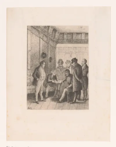 Dominospelers in een interieur