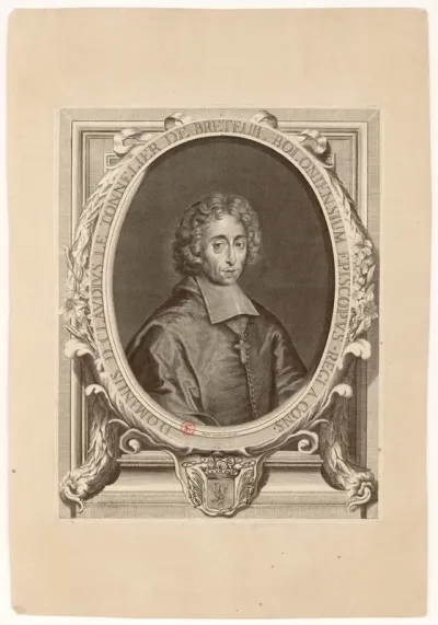 Dominus D. Claudius Le Tonnelier de Breteuil Boloniensium Episcopus Regi A. Cons. Steph. Gantrel sculp.