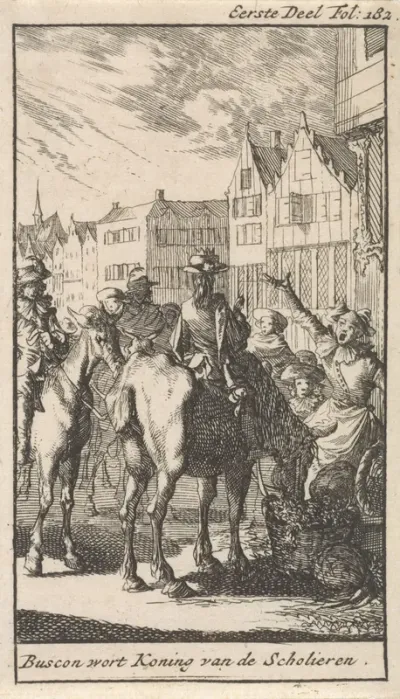 Don Pablo (Buscon) op een paard