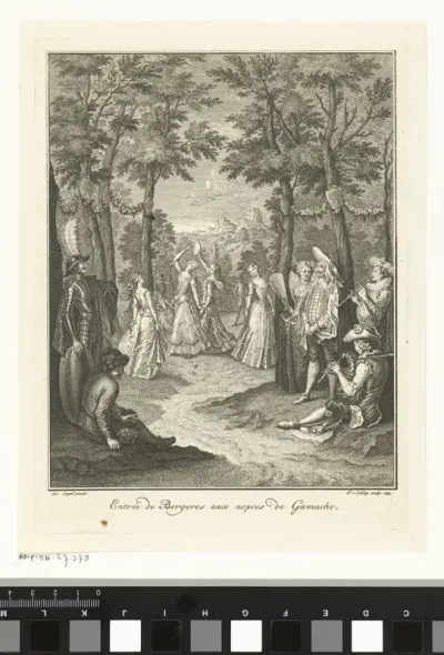 Don Quichot en Sancho op een bruiloft
