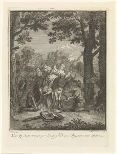 Don Quichot verwart een boerin voor Dulcinea