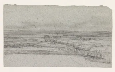 Donker vlak landschap