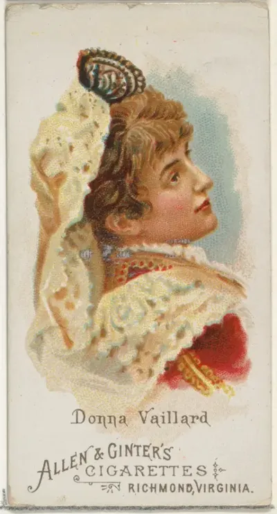 Donna Vaillard, from World's Beauties, Series 1 (N26) for Allen & Ginter Cigarettes