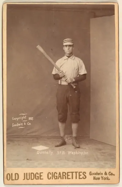 Donnelly, 3rd Base, Washington, from the series Old Judge Cigarettes