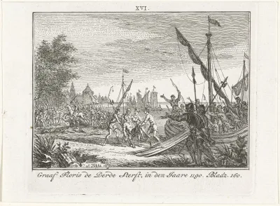 Dood van Floris III tijdens de Derde Kruistocht, 1190