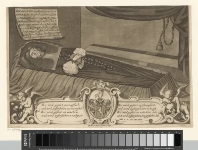Doodsportret van Adam Seyfried Gall von Gallenstein