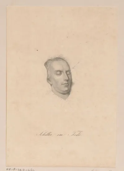 Doodsportret van Friedrich von Schiller
