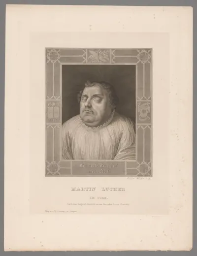 Doodsportret van Martin Luther
