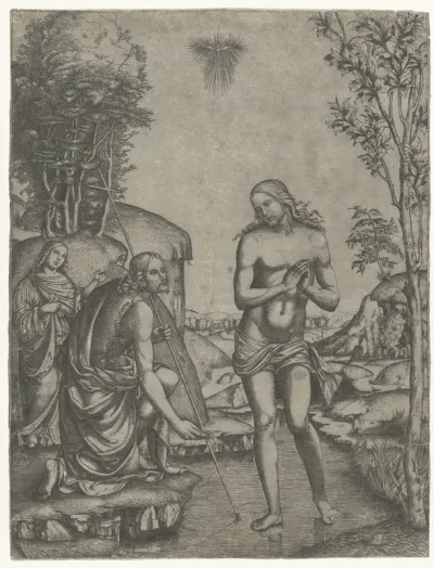 Doop van Christus in de Jordaan door Johannes de Doper