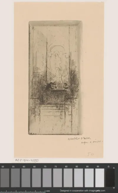 Doop van een kind bij het baptisterium te Florence