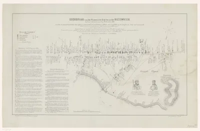 Doorbraak van den Vlijmensche Dijk ten zuiden Nieuwkuik ten 2 ure des nachts van 29 op 30 December 1880