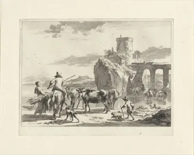 Doorwaadbare plaats bij een aquaduct