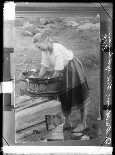 Dora Wahlroos: "Pyykinpesijä" vuodelta 1892