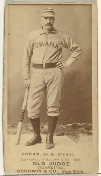 Doran, 3rd Base, Omaha Omahogs/ Lambs, from the Old Judge series (N172) for Old Judge Cigarettes