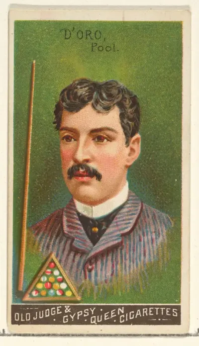 D'Oro, Pool, from the Goodwin Champion series for Old Judge and Gypsy Queen Cigarettes