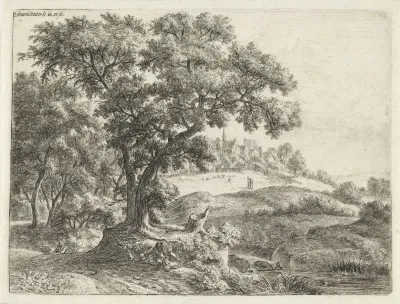 Dorp aan de rand van het bos