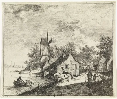 Dorp aan een rivier