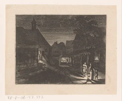 Dorp bij nacht