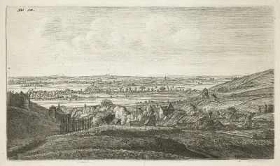 Dorp in een vallei
