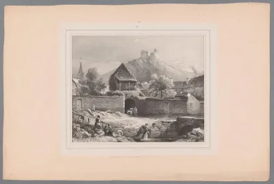Dorp met ruïnes van het kasteel van Crèvecœur