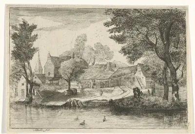 Dorpsgezicht aan het water