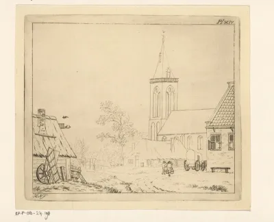 Dorpsgezicht met kerk