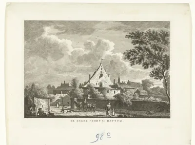 Dorpsgezicht met poort te Hattem