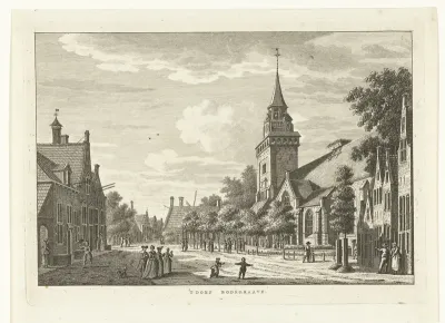 Dorpsgezicht met Sint Galluskerk te Bodegraven