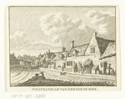 Dorpsgezicht op de dijk te Westkapelle